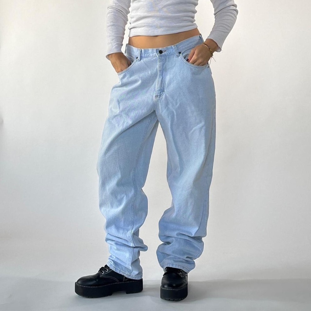 Vintage Baggy Jeans Lightwash Size 36x34 - Picture 4 of 6